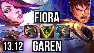 FIORA vs GAREN (TOP) | 8 solo kills, 500+ games | EUW Master | 13.12