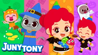 Ten Monsters Go Trick-Or-Treating🍬 | Ten Little Monsters!🎃 | Halloween Song for Kids | JunyTony