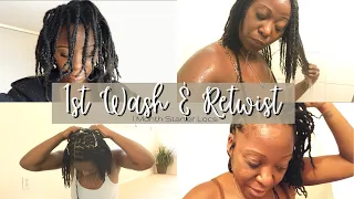 VERY FIRST RETWIST! | STARTER LOCS - MONTH 1