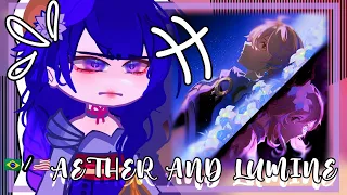 •|Archons react to Aether and Lumine // Genshin Impact// gacha club 🇧🇷/🇺🇸