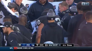 Derek Carr breaks his Fibula Raiders vs Colts Week 16