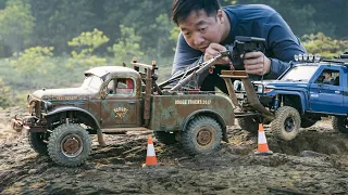 Rc Crawler Trx-4 Dodge Power Wagon Tow Truck : Killerbody Lc70 Rescue Challenge @e3s-rc