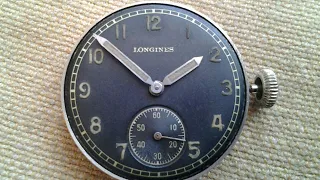 Vintage military Longines D Luftwaffe 1944  Военные часы для Вермахта
