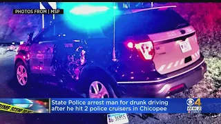 Suspected Drunk Driver Rolls Over, Hits 2 Mass. State Police Cruisers