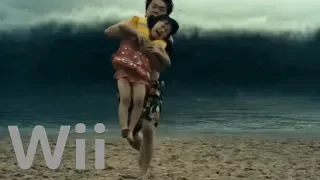 I put Wii Theme song over a tragic tsunami scene