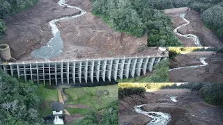 Olha o tamanho do deslizamento dentro da barragem dos bugres em canela rs.