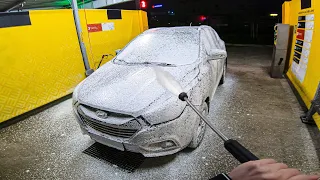 Night Car Washing POV: Hyundai ix35