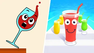 Satisfying Mobile Games ... Spill It!, Sandwich Run, Sandwich Runner, Juice Run, Ball Run 2048