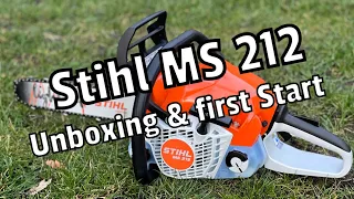 Stihl MS 212 | Unboxing | First Start #motorsäge #chainsaw #stihl