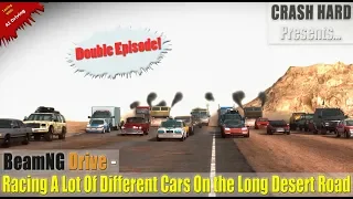 BeamNG Drive - Racing A Lot Of Different Cars On the Long Desert Road