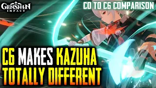 Kazuha C0 ~ C6 Comparison!