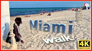 【4K】WALK North MIAMI BEACH 4K video HDR SLOW TV Travel vlog