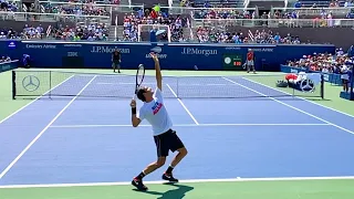 Roger Federer's Serve Practice Routine Analysis