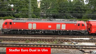 Ulm: Endlich!!! 💪Stadler Euro Dual BR159 DB mit Güterzug in Ulm erwischt