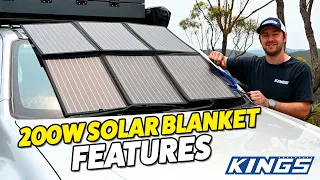 Adventure Kings 200W Solar Blanket Features