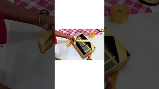 GIFT BOX PACKING IDEA 🤩 | How to Tie a Ribbon 🎀 Bow on a Gift Box #shorts #giftbow