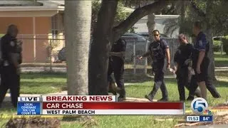 Suspects arrested after police chase involving stolen vehicle in West Palm Beach