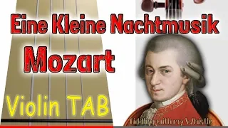 Eine Kleine Nachtmusik - Mozart - Violin - Play Along Tab Tutorial