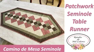 70. Patchwork Seminole Table Runner for Beginners. Free patterns.