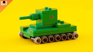 Lego KV-2 Soviet USSR WW2 Tank Mini Vehicles (Tutorial)