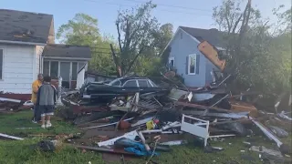 Tornado damage in Oconee County, South Carolina