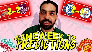 "EXPECT THE UNEXPECTED" -- MY PREMIER LEAGUE [BIG SIX] GAMEWEEK 12 PREDICTIONS !!