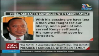 President Kenyatta condoles with Keen family