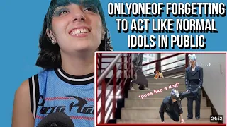 OnlyOneOf forgetting to act like normal idols in public | REACTION