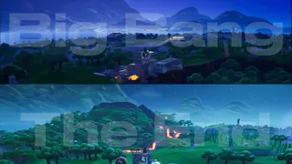 Fortnite | The Big Bang Event & The End Event (Side by side)