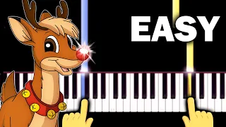 Rudolph the Red Nosed Reindeer - EASY Piano tutorial