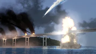 Ukrainian M142 Himars Long-Range Missiles Hit Critical Russia's Supply logistic bridge - ARMA 3