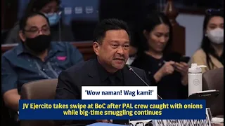 JV Ejercito takes swipe at BoC after PAL crew caught with onions while big-time smuggling continues