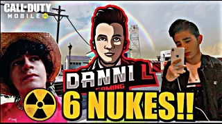 NEW RECORD!! 6 NUKES EN UNA SOLA PARTIDA (Con Danni L y No Money) | COD MOBILE