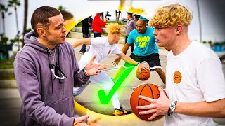 The Professor Coaches Me! 1v1 Basketball At Venice Beach!