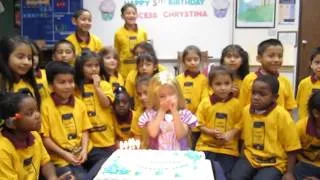 Class Singing Happy Birthday to Chrystina