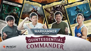 MTG Warhammer 40K Commander PRECON BATTLE | EDH Gameplay | Quintessential Commander