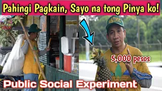 Kapag Binigyan niyo ako ng Pagkain, ibibigay ko ang dala kung Pinya. Public Social Experiment.