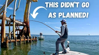 Cane Pole Fishing These Offshore Rigs Ends Badly!