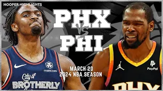 Phoenix Suns vs Philadelphia 76ers Full Game Highlights | Mar 20 | 2024 NBA Season