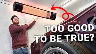 Best Garage Heater [2.4kW Athena Wi-Fi Infrared Bar Heater] Workshop Electric Heating Costs & Review