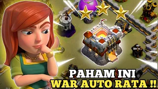 WAR AUTO 3 BINTANG!! CARA MENENTUKAN KOMBINASI WAR TH 11 || Clash Of Clans