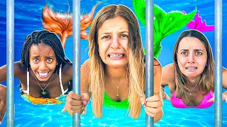 NINNA E LE SUE AMICHE SIRENE SONO STATE ARRESTATE NELLA PRIGIONE SOTT'ACQUA IN PISCINA!🧜🏼