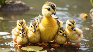 Cute Baby Animals - SOUNDS ANIMALS With Relaxing Piano Music (Colorfully Dynamic)