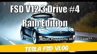 🌧️🚗 Tesla Vlog: FSD 12.3 Drive #4 - Rain Edition | Navigating Wet Roads Insight 💡| An Honest Review