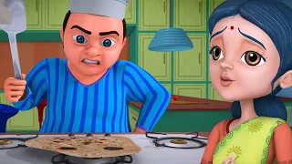 Lalaji Mama Roti Tayaru Cestunnaru | Telugu Rhymes for Children | Infobells