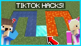 MIPAN & ZUZUZU COBA TIKTOK HACKS RAHASIA UNTUK PRANK TEMAN DI MINECRAFT! WAJIB DICOBA