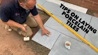 tips on laying porcelain tiles #gardendesign #porcelain #patio #diy #tips #tutorial