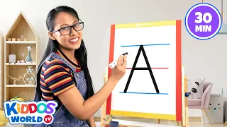 Teaching Kids How to Write The Alphabet Letters A-Z | Learning the Uppercase Letters Handwriting