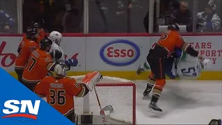 Tyler Myers Takes Exception To Hit On Elias Pettersson Before Josh Manson Jumps Him