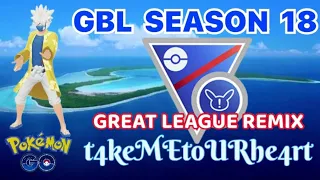 you might want to give this team try - GREAT LEAGUE REMIX - GO BATTLE LEAGUE SEASON 18 - POKEMON GO